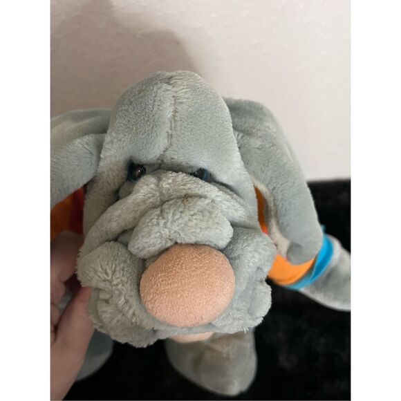 Vintage Rare 1986 Talking Wrinkles Dog Hand Puppet bone - Picture 2 of 4